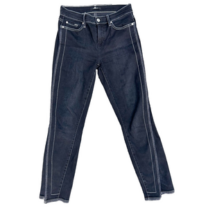 7 For All Mankind Luxe Vintage High Waist Ankle Skinny Spliced Hem jeans pants